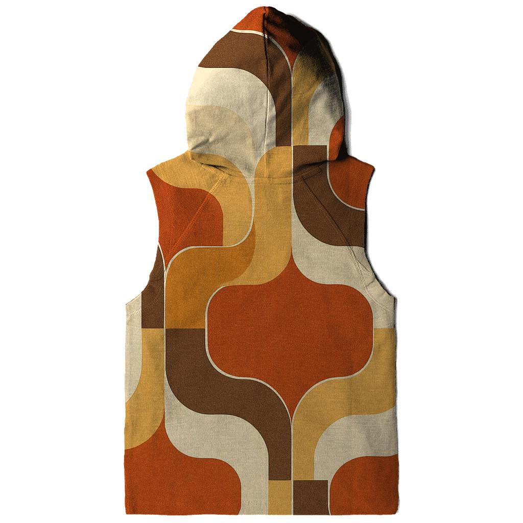 Groovy Terracotta Tilewave printed hoodies