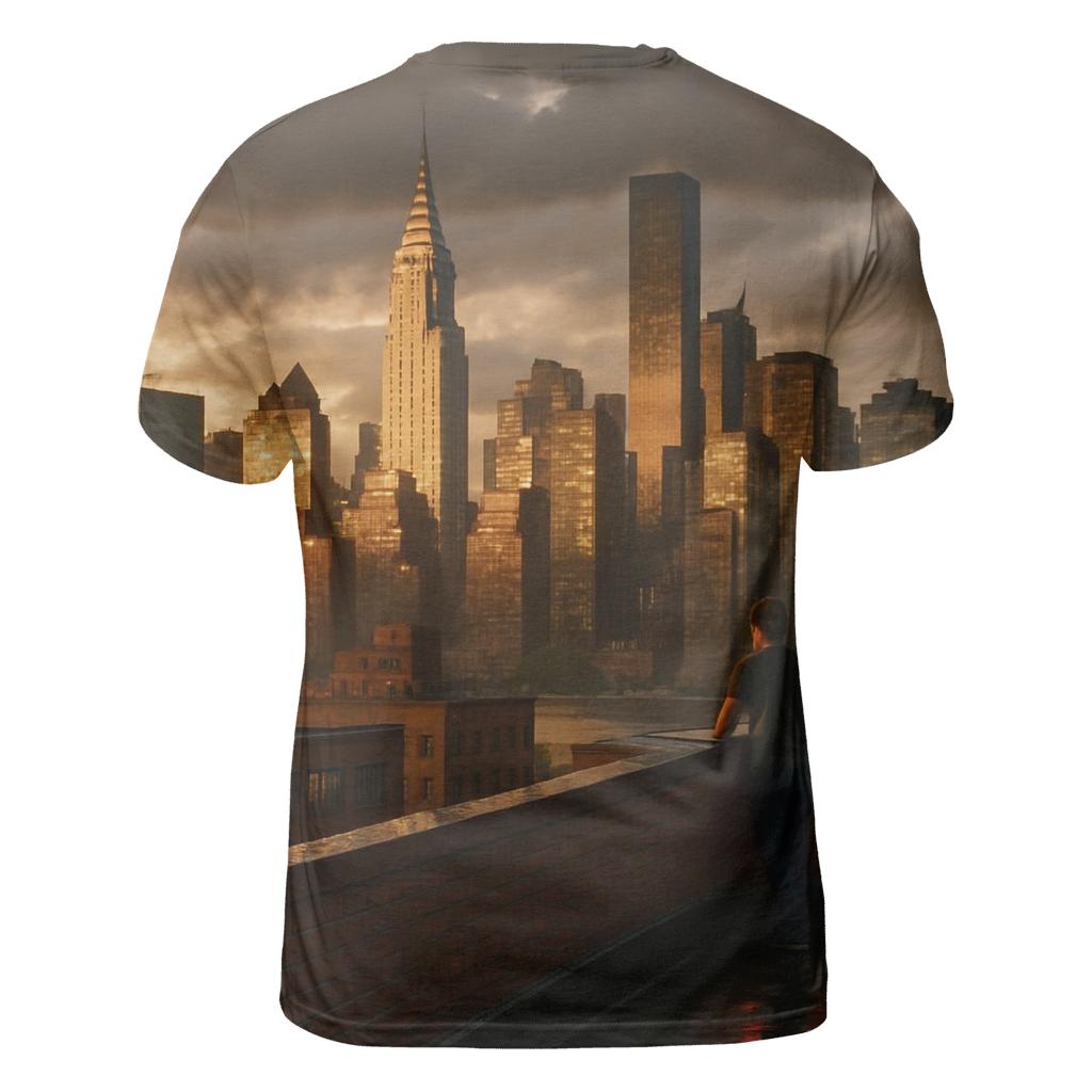 Summer Storm Clearing Over Midtown From Queensboro Rooftops statement graphic shirts