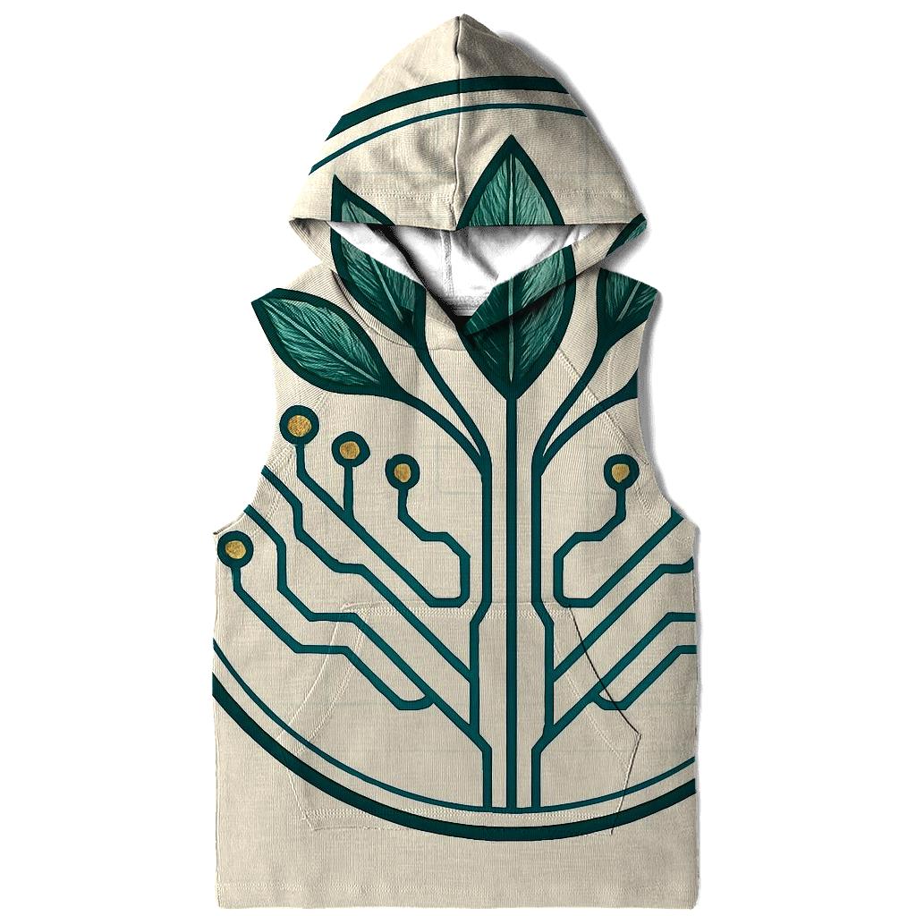 Botanical Circuitry Emblem premium hoodies