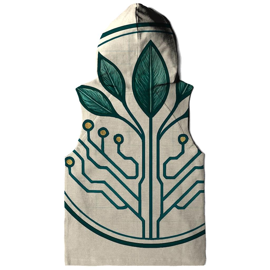 Botanical Circuitry Emblem premium hoodies