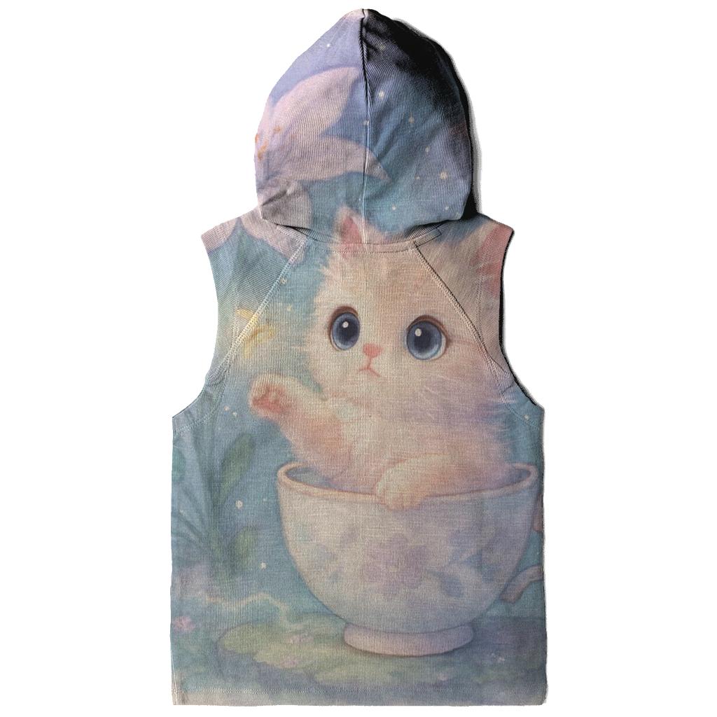 Moonlit Teacup Kitten Garden custom hoodies