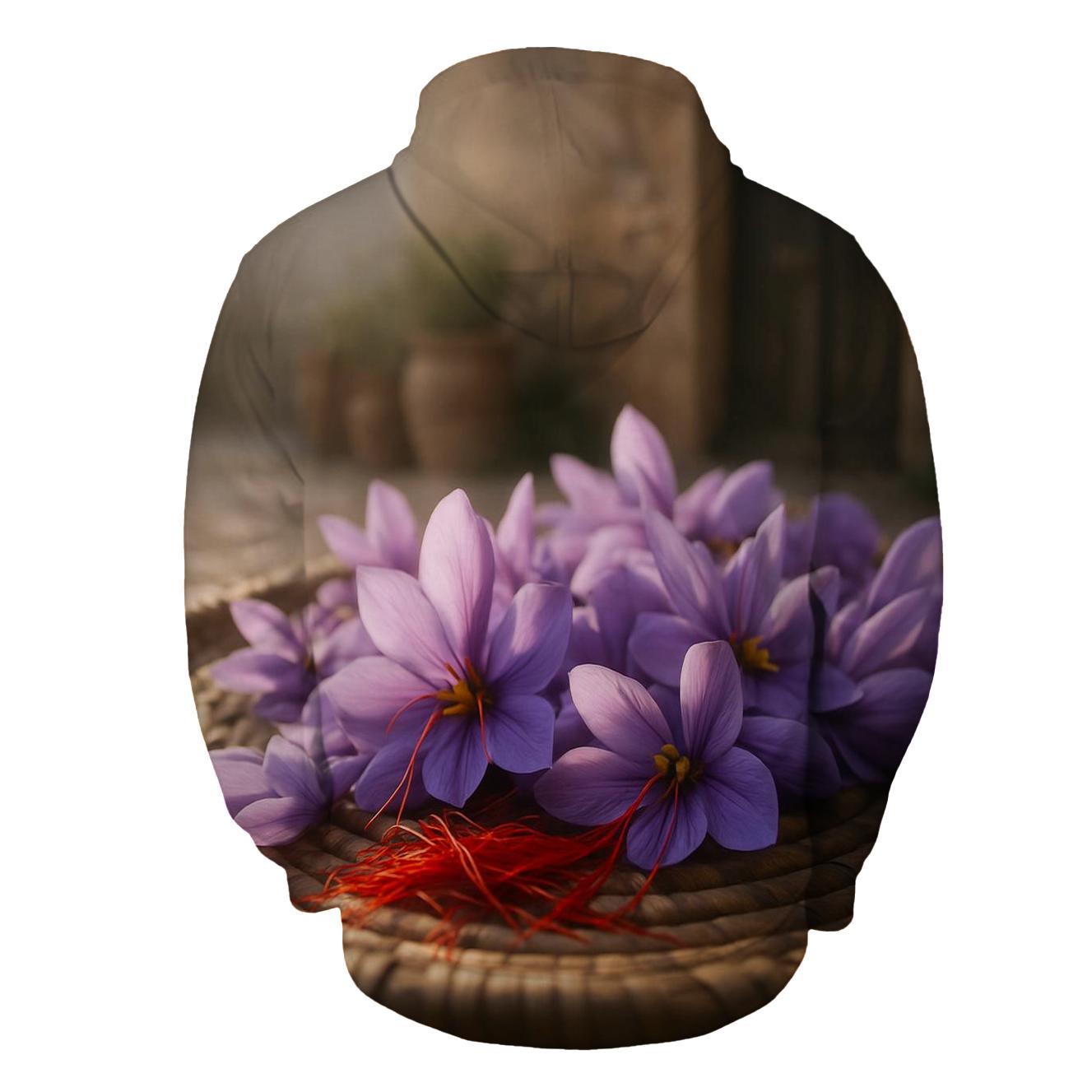 Saffron Crocus Drying Tray In A Rural Courtyard hoodie styles