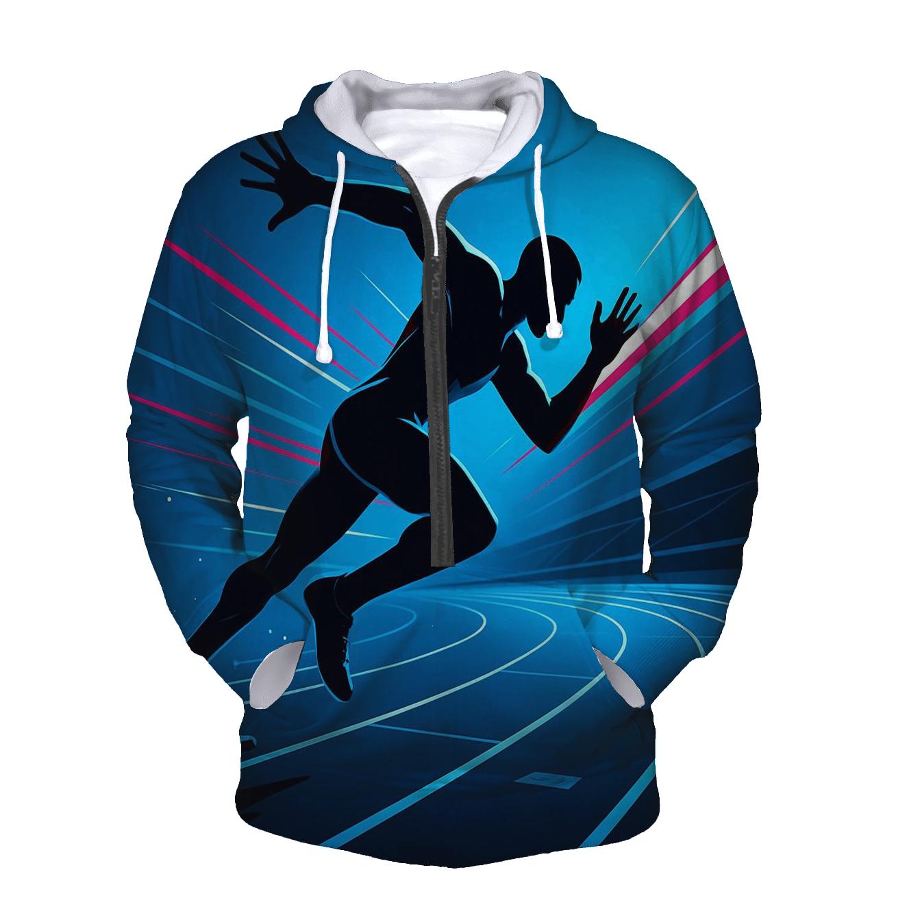 Neon Velocity Track Sprint hoodies fashion