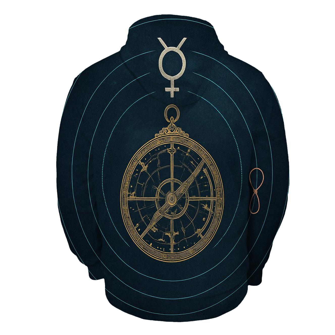 Retrograde Mercury Astrolabe Blueprint hoodie trends