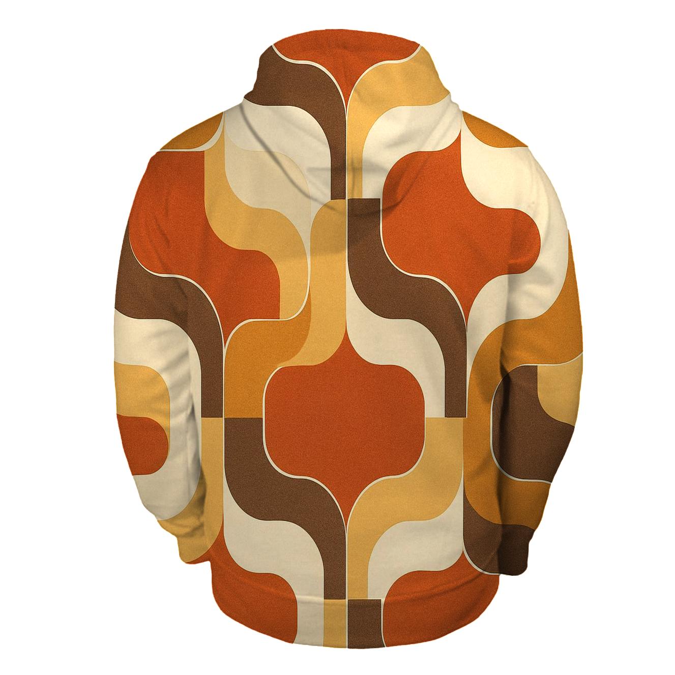 Groovy Terracotta Tilewave lightweight hoodies