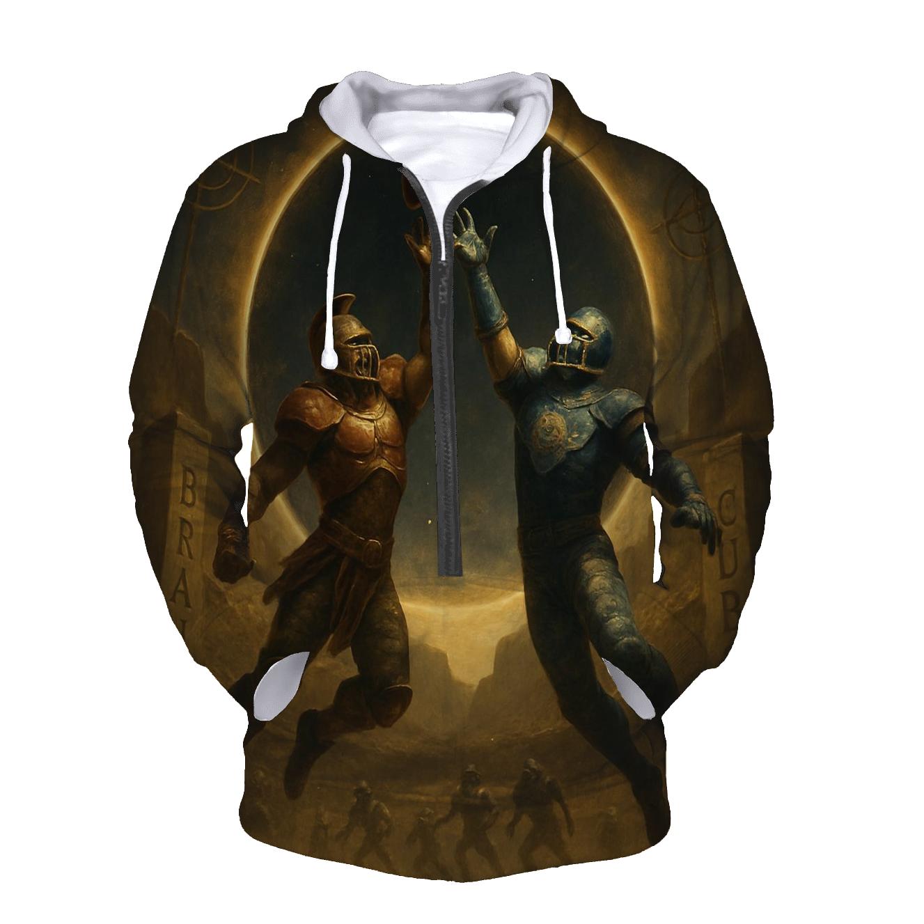 Solar Eclipse Field Clash Braves Versus Cubs embroidered hoodies