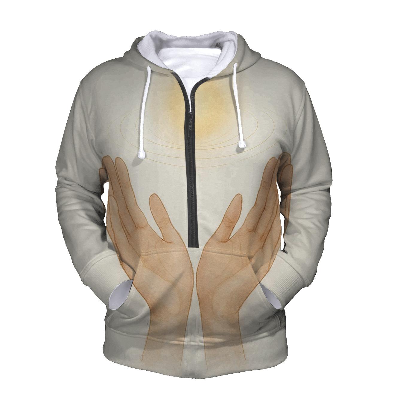 Hands Of Quiet Light embroidered hoodies