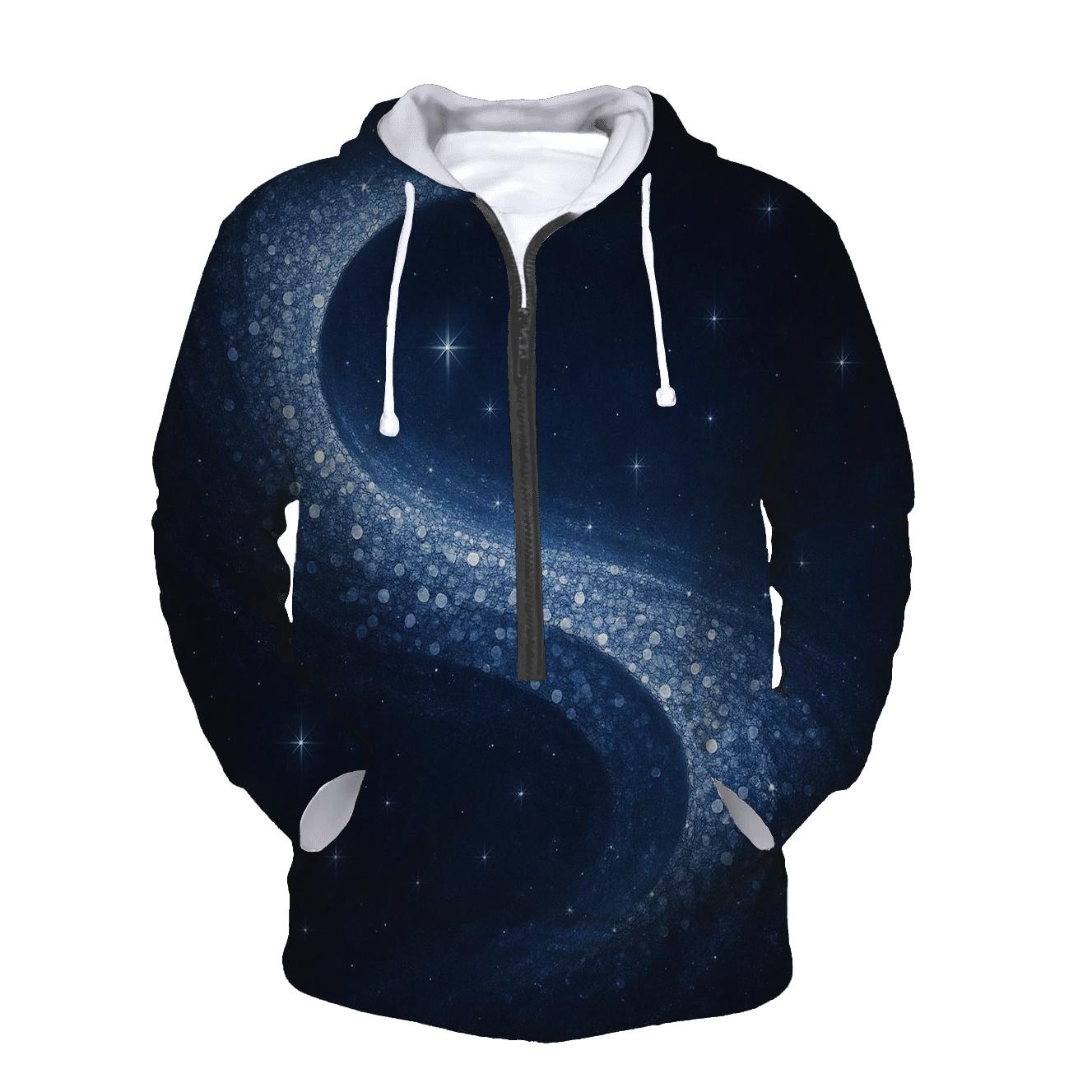 Midnight Sequin Nebula Wave hoodie styles