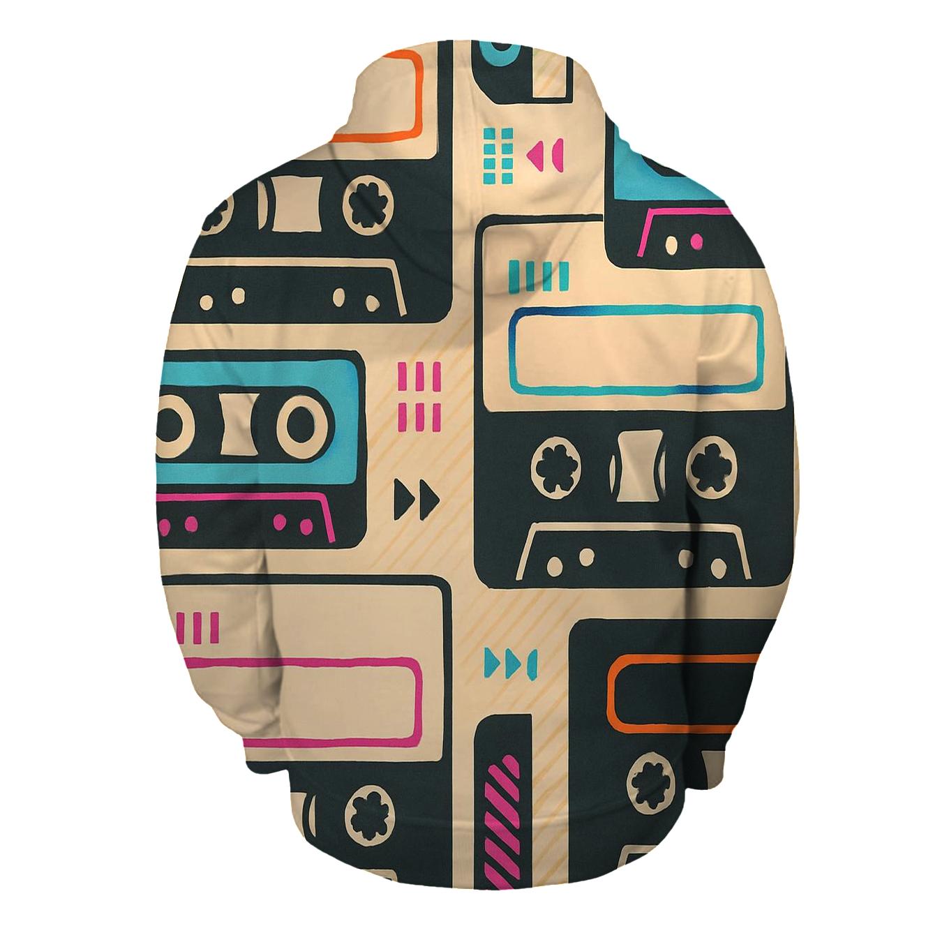 Cassette Mixtape Label Blocks custom hoodies