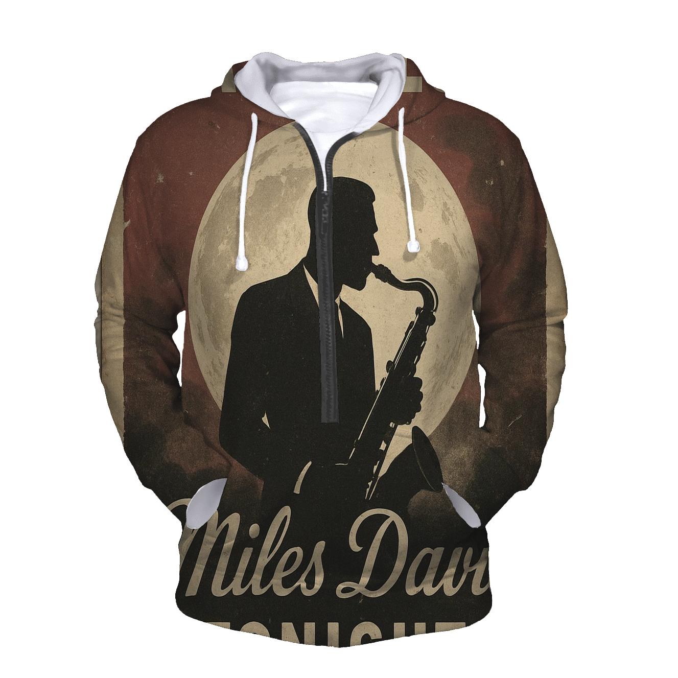 Aged Lunar Jazz Club Poster lightweight hoodies