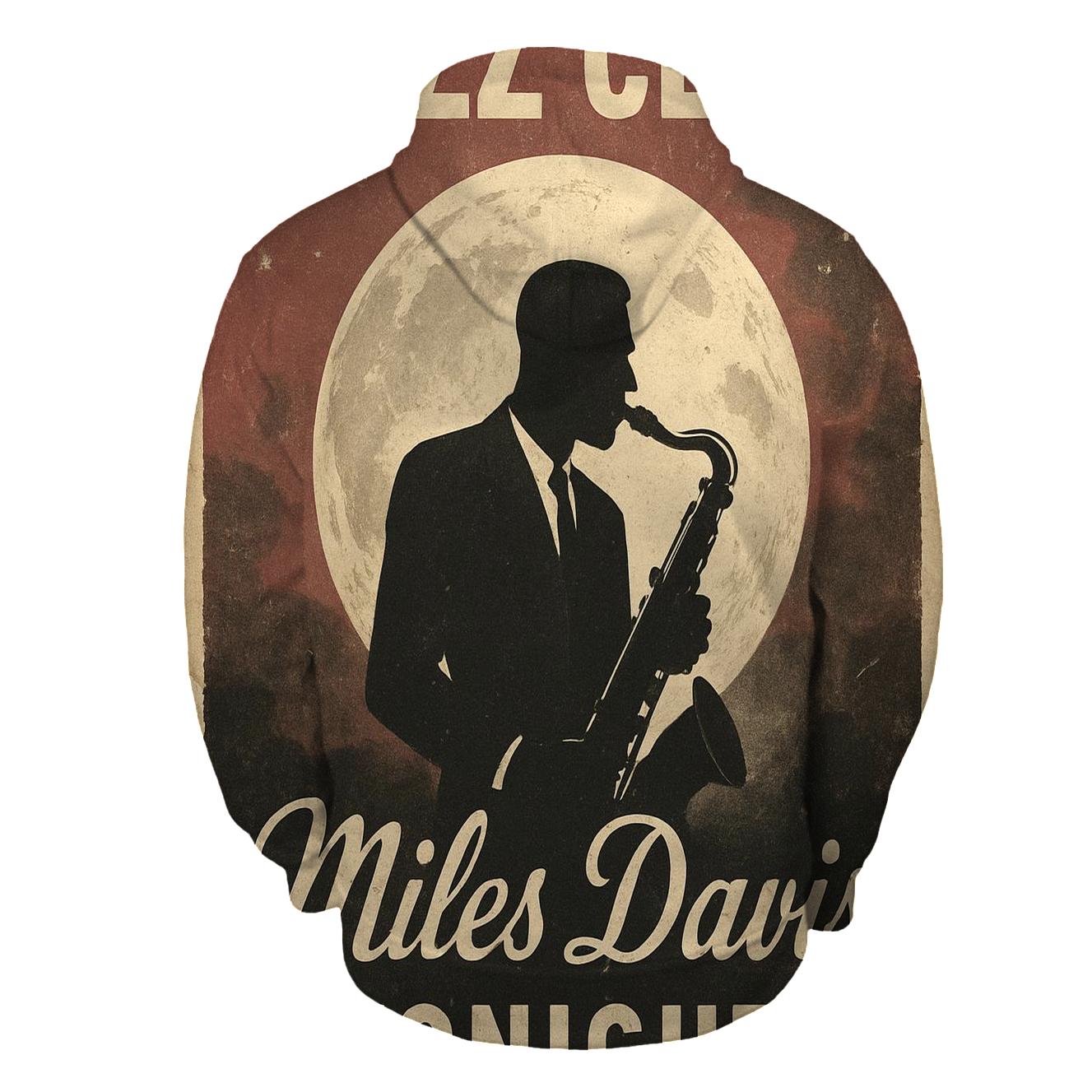 Aged Lunar Jazz Club Poster lightweight hoodies