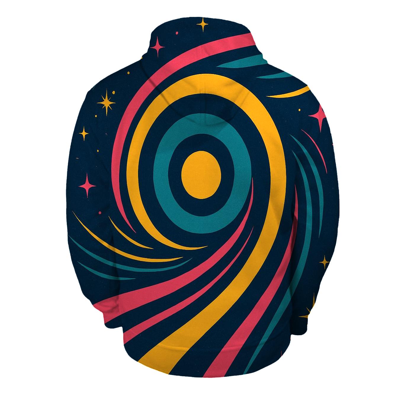 Cosmic Roller Rink Rings zip-up hoodies