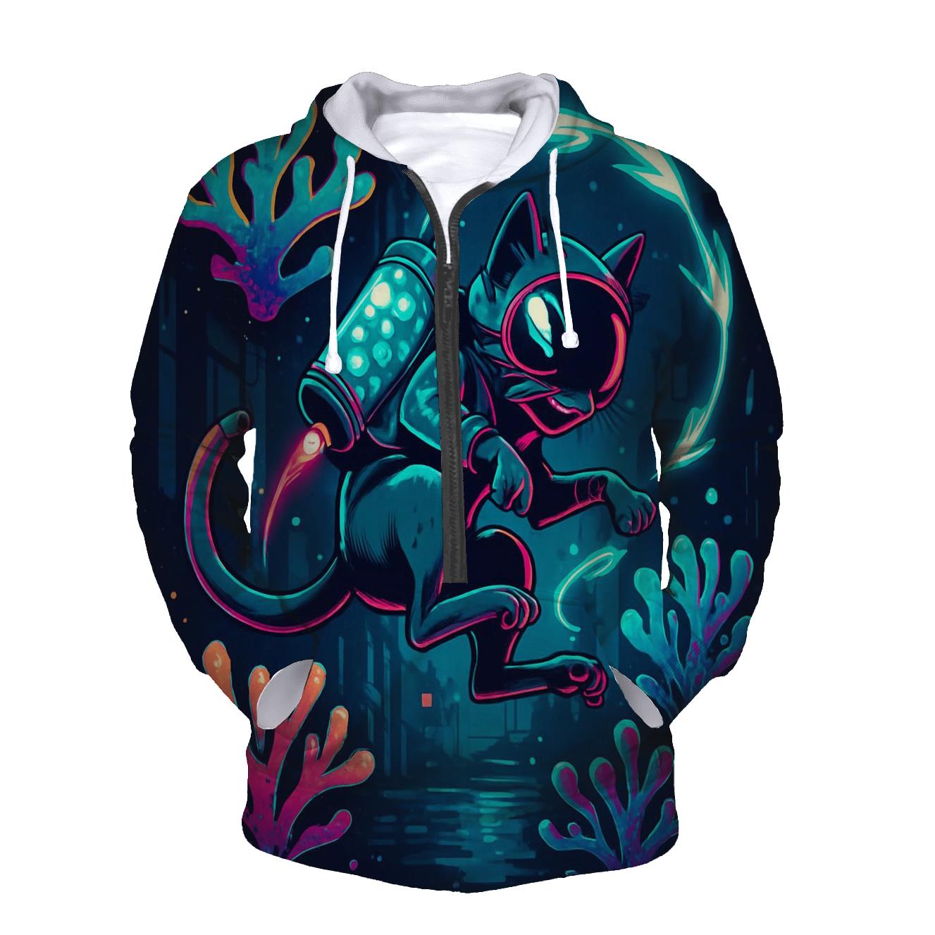 Coral Reef Jetpack Alley Cat pullover hoodies