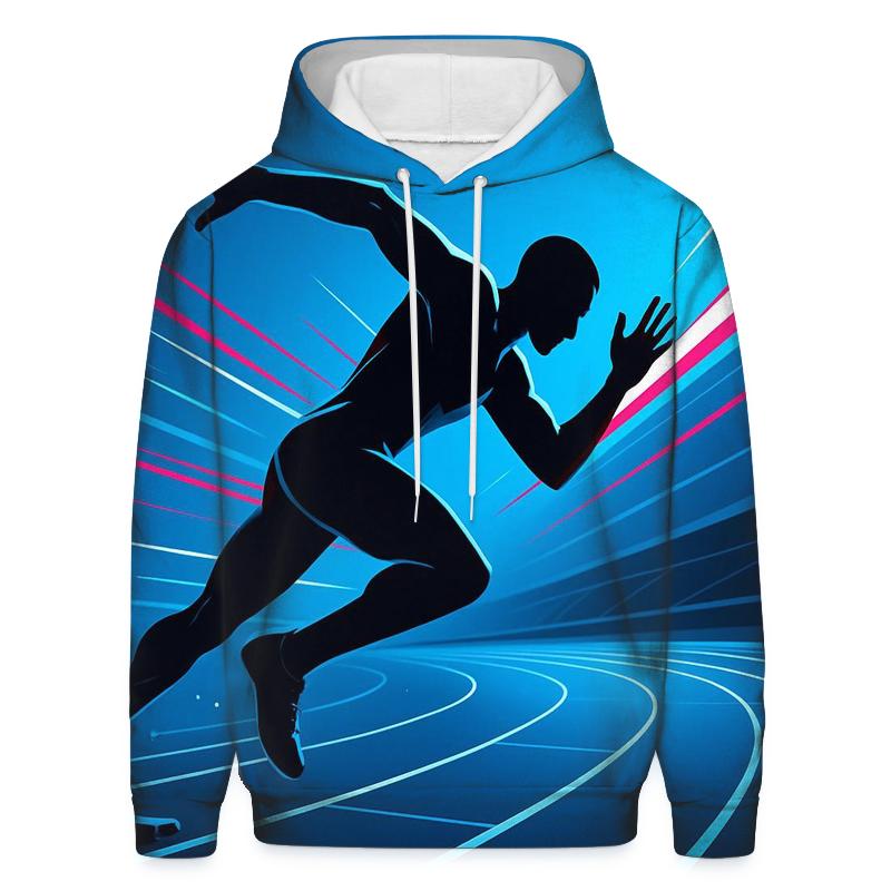 Neon Velocity Track Sprint designer hoodies