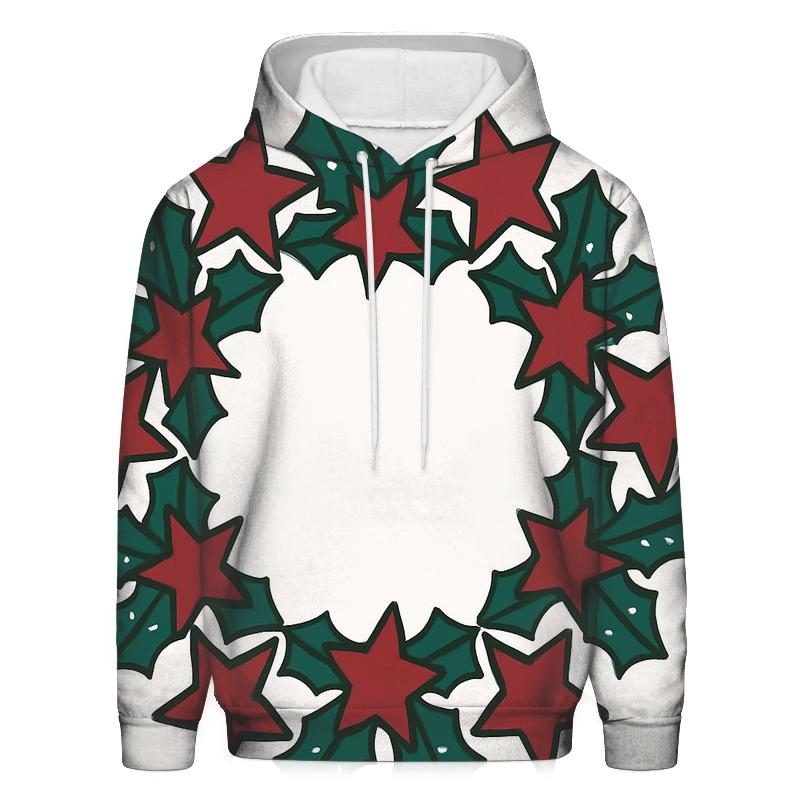 Holly Star Lattice Wreath hoodie trends