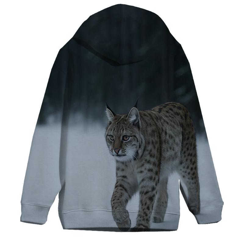 Frostline Forager Eurasian Lynx embroidered hoodies
