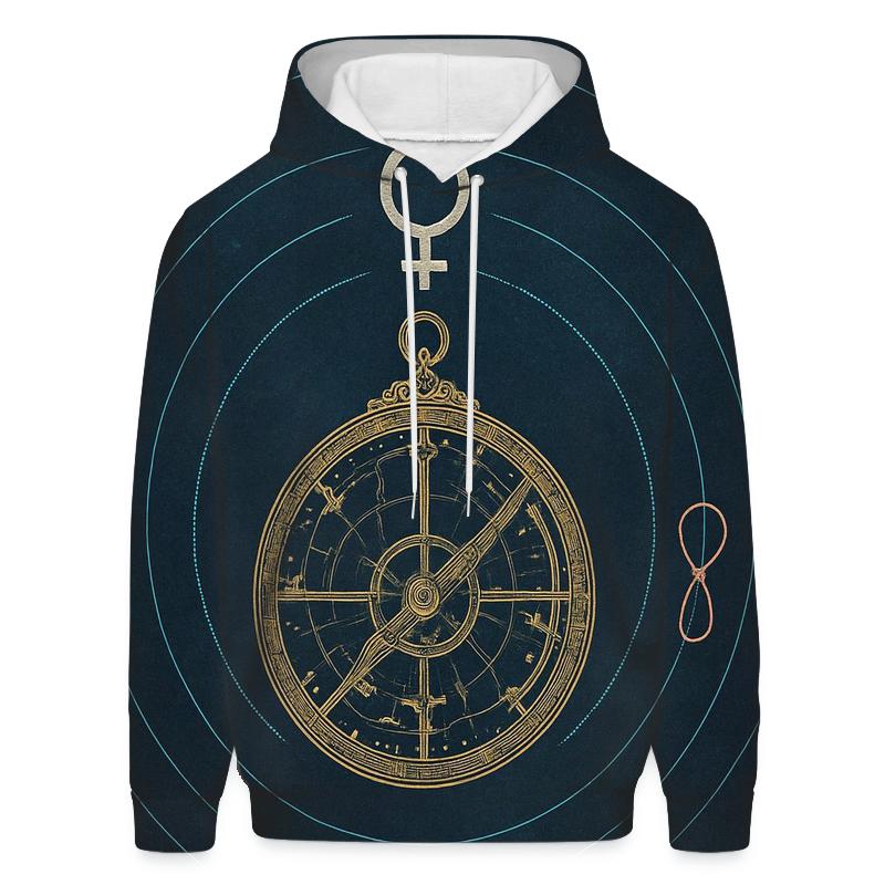 Retrograde Mercury Astrolabe Blueprint designer hoodies