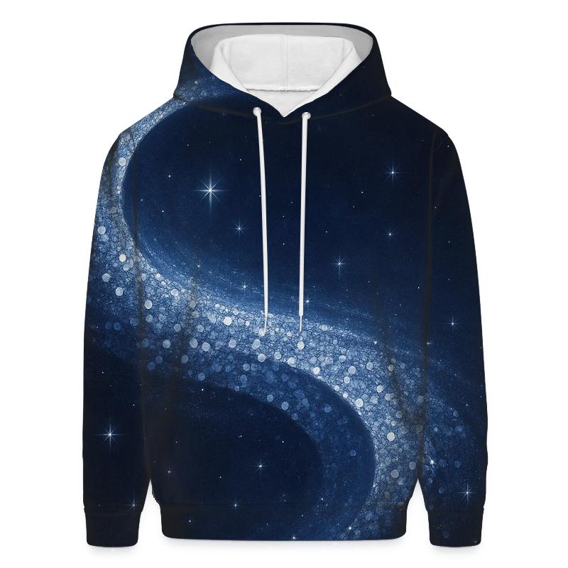 Midnight Sequin Nebula Wave lightweight hoodies