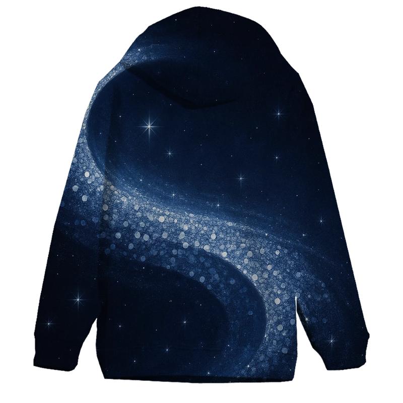 Midnight Sequin Nebula Wave lightweight hoodies