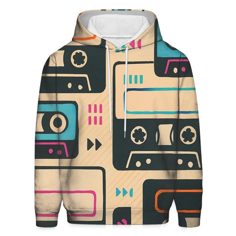 Cassette Mixtape Label Blocks custom hoodies