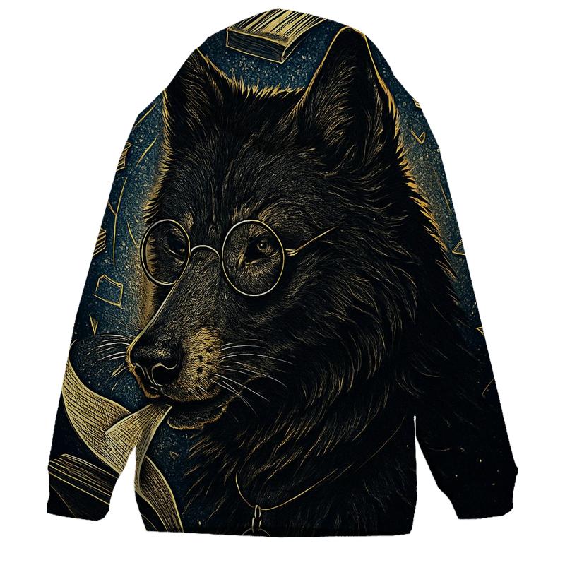 Obsidian Librarian Wolf Of The Star Archive lightweight hoodies