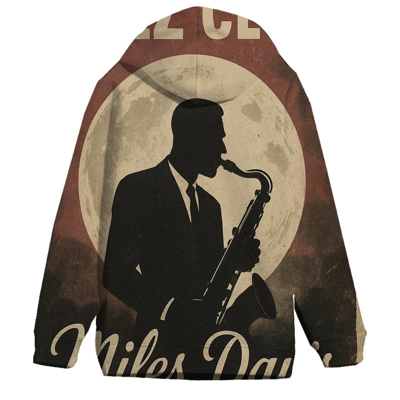Aged Lunar Jazz Club Poster printed hoodies