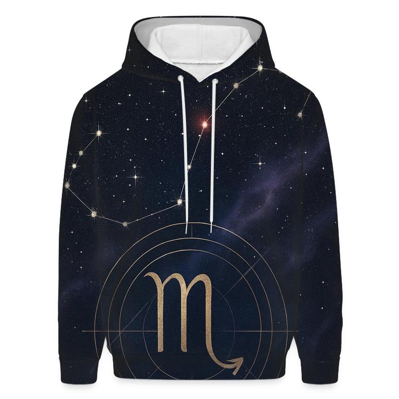 Scorpio Constellation And Lunar Alchemy Sigil zip-up hoodies