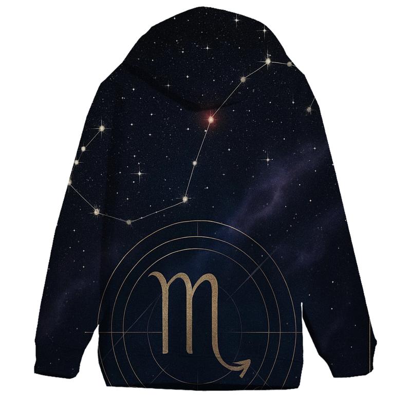 Scorpio Constellation And Lunar Alchemy Sigil zip-up hoodies