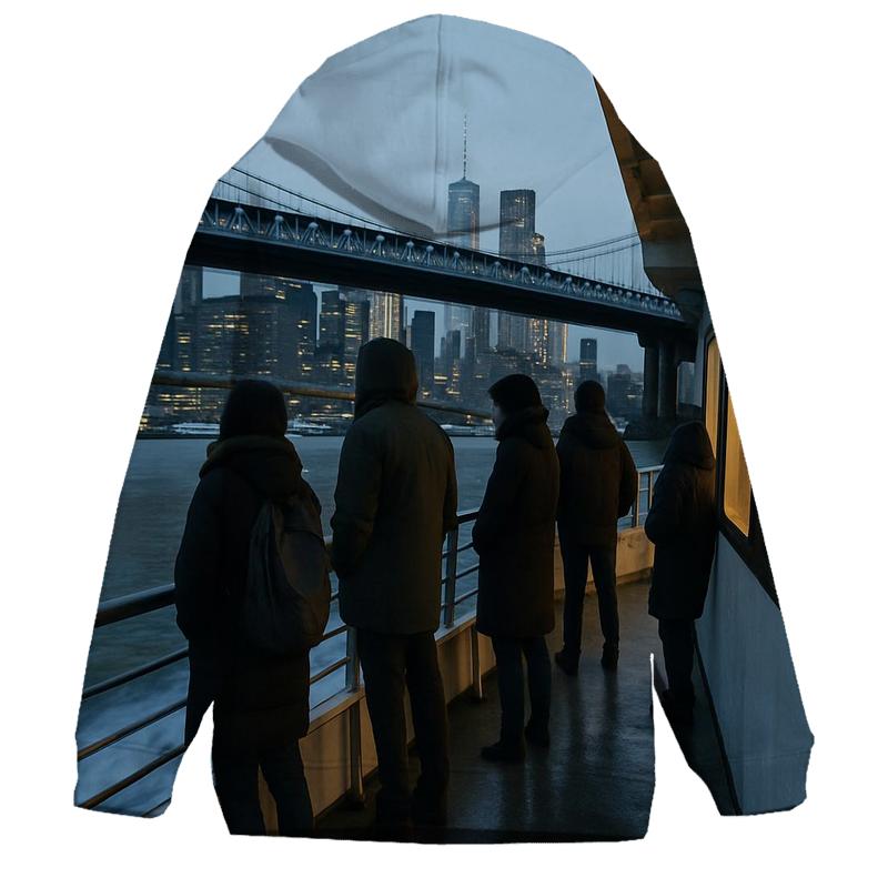 First Ferry Lights Under The Manhattan Bridge hoodie designs
