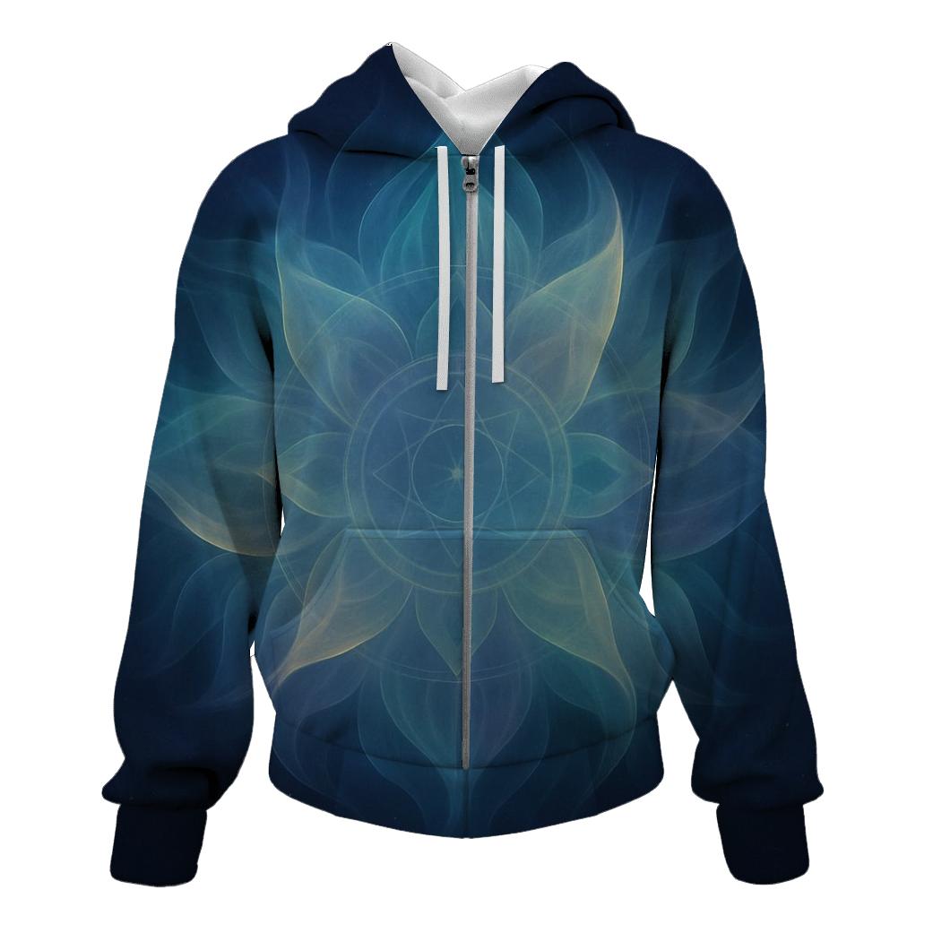 Aurora Breath Mandala printed hoodies