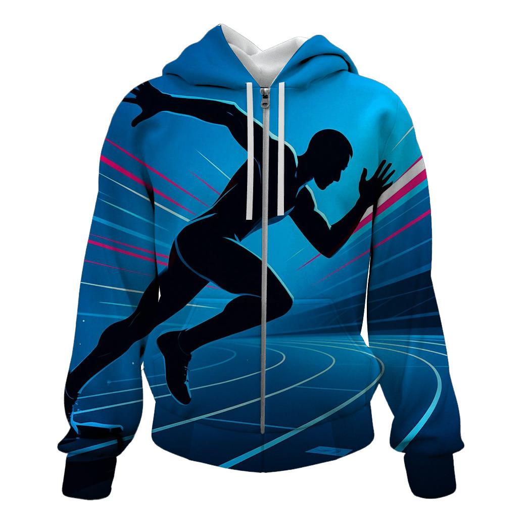 Neon Velocity Track Sprint designer hoodies