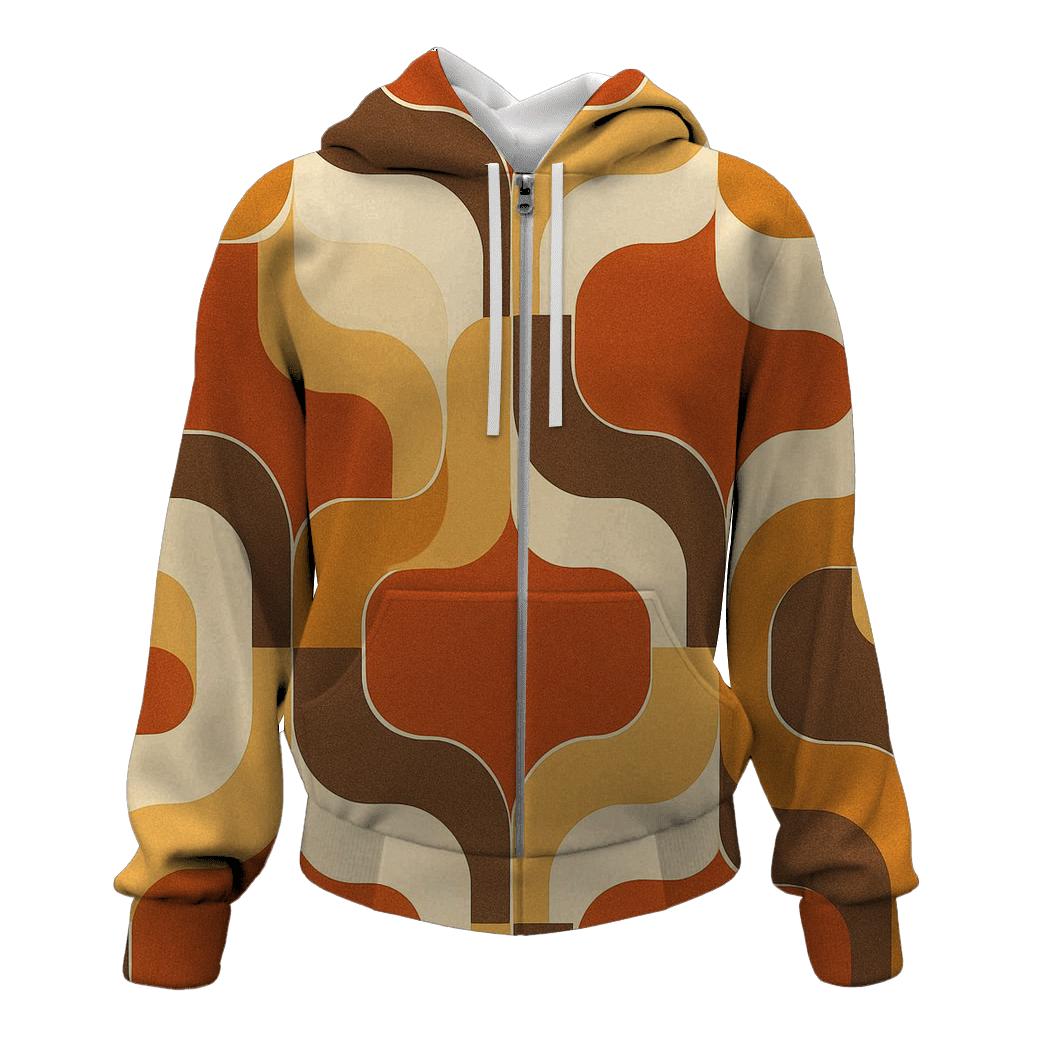 Groovy Terracotta Tilewave hoodie trends