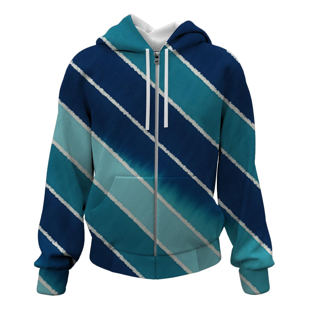 Arashi Comet Diagonals Overdye zip-up hoodies
