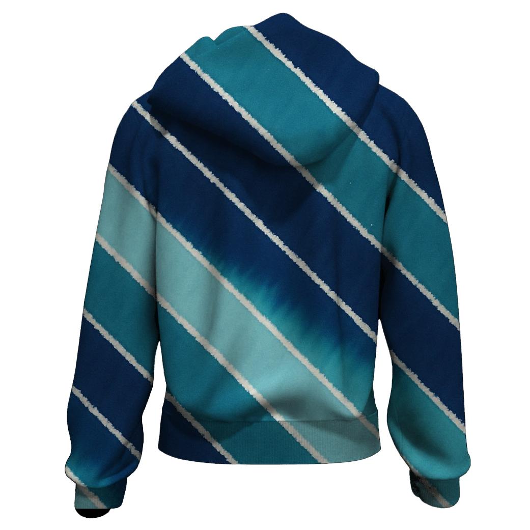 Arashi Comet Diagonals Overdye zip-up hoodies