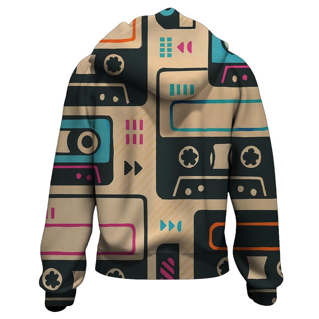 Cassette Mixtape Label Blocks hoodie designs