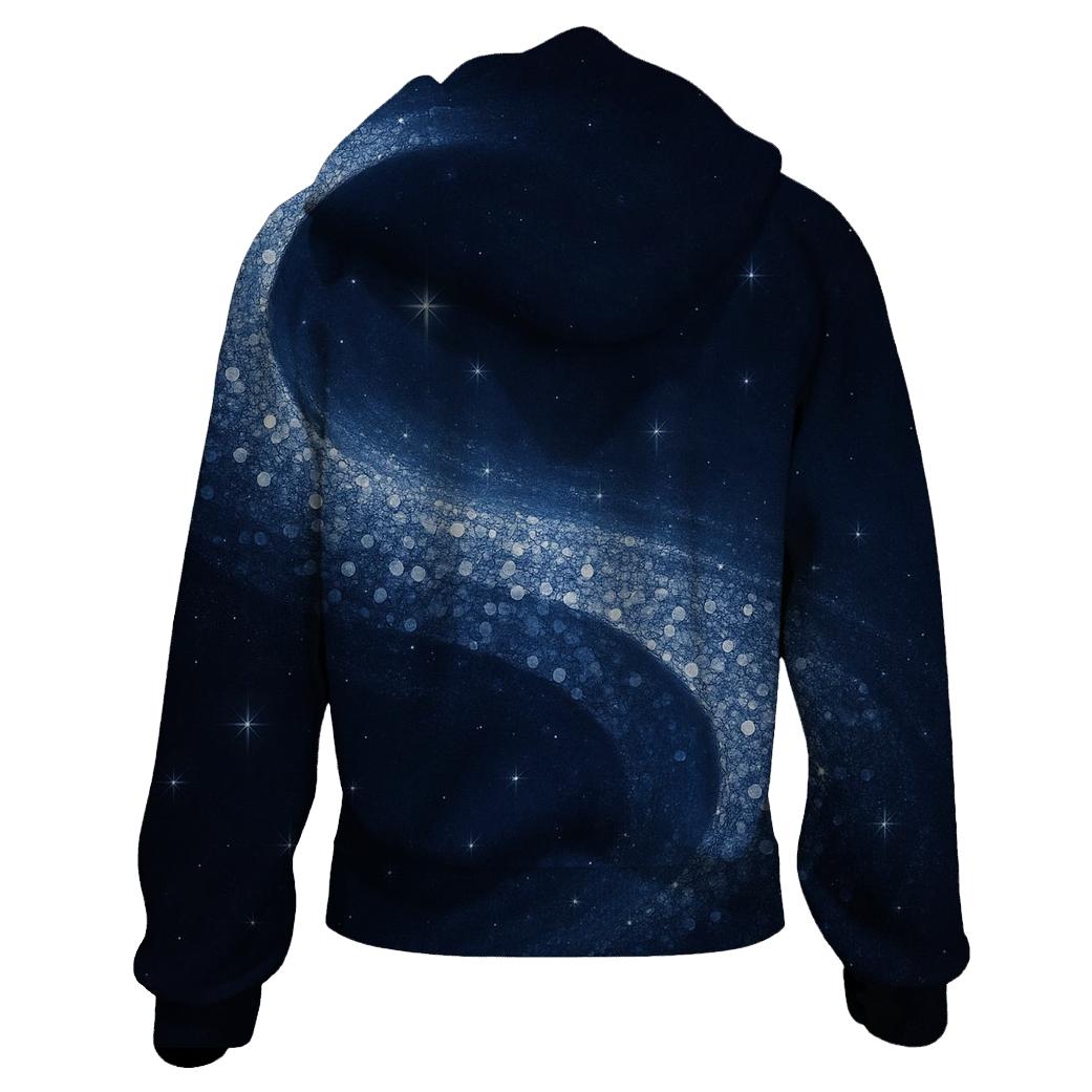 Midnight Sequin Nebula Wave hoodies fashion