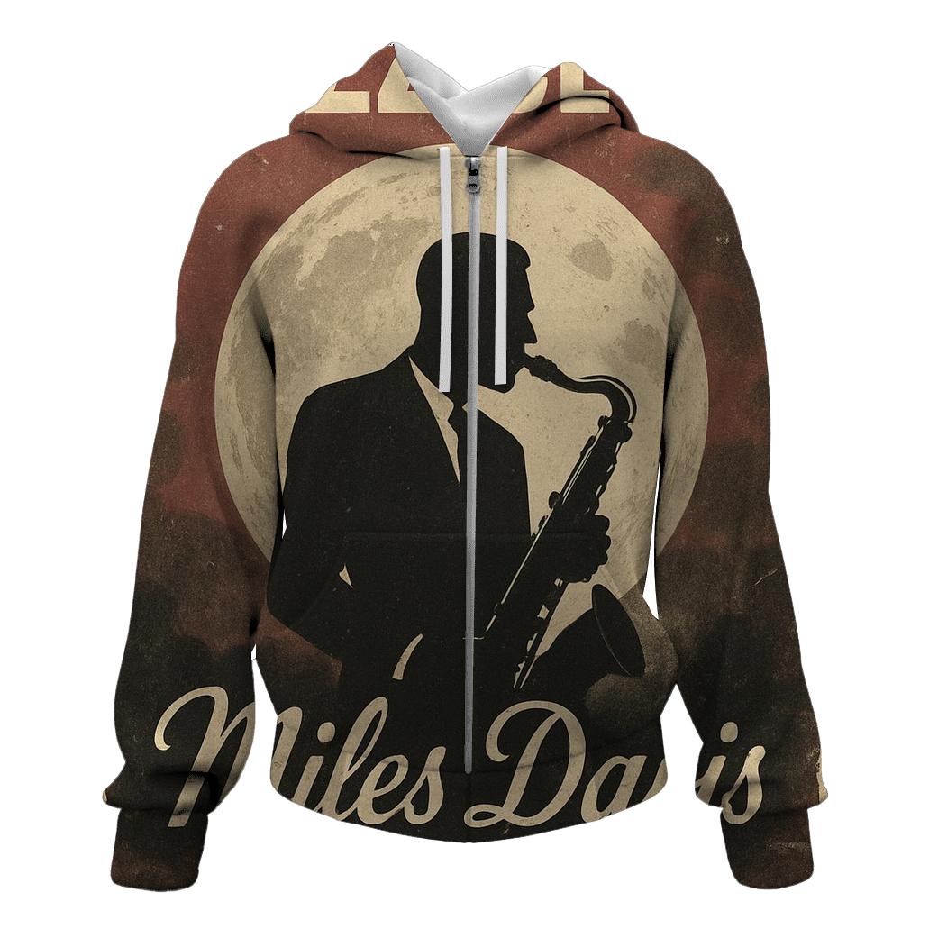 Aged Lunar Jazz Club Poster custom hoodies