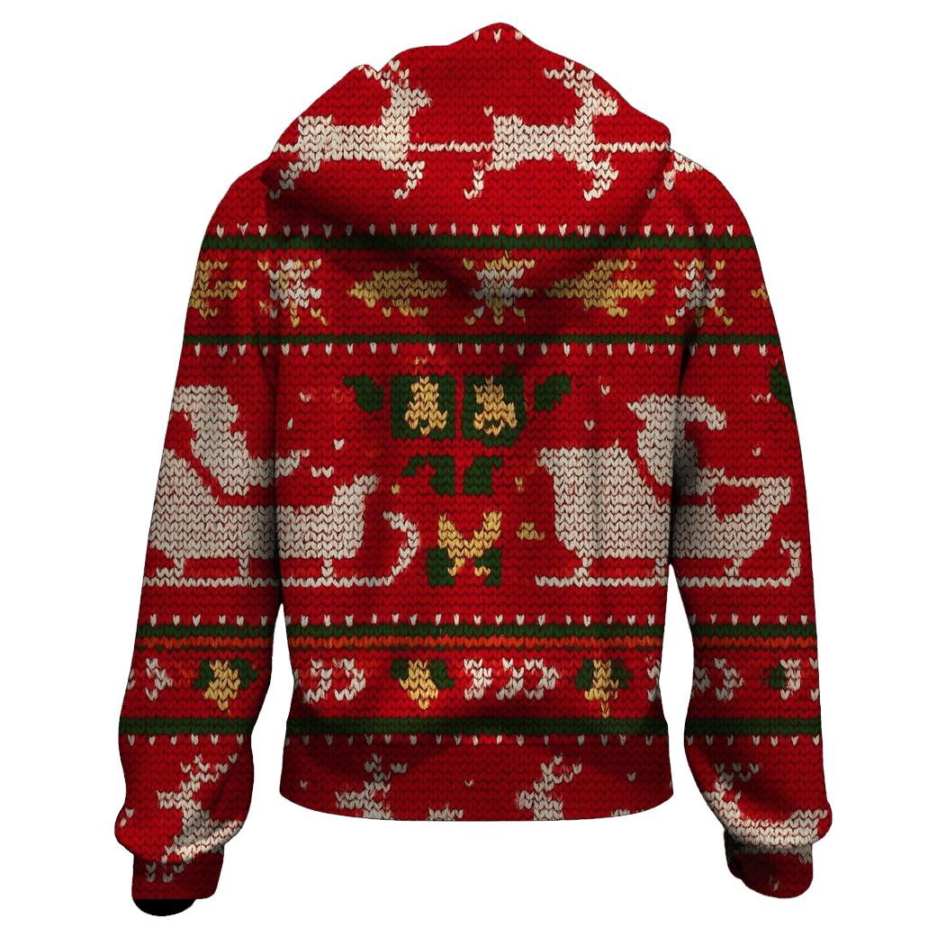 Santa Sleigh Meteor Shower Bands Design embroidered hoodies