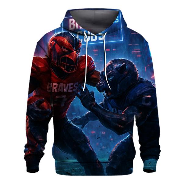Neon Gridiron Showdown Braves Versus Cubs designer hoodies