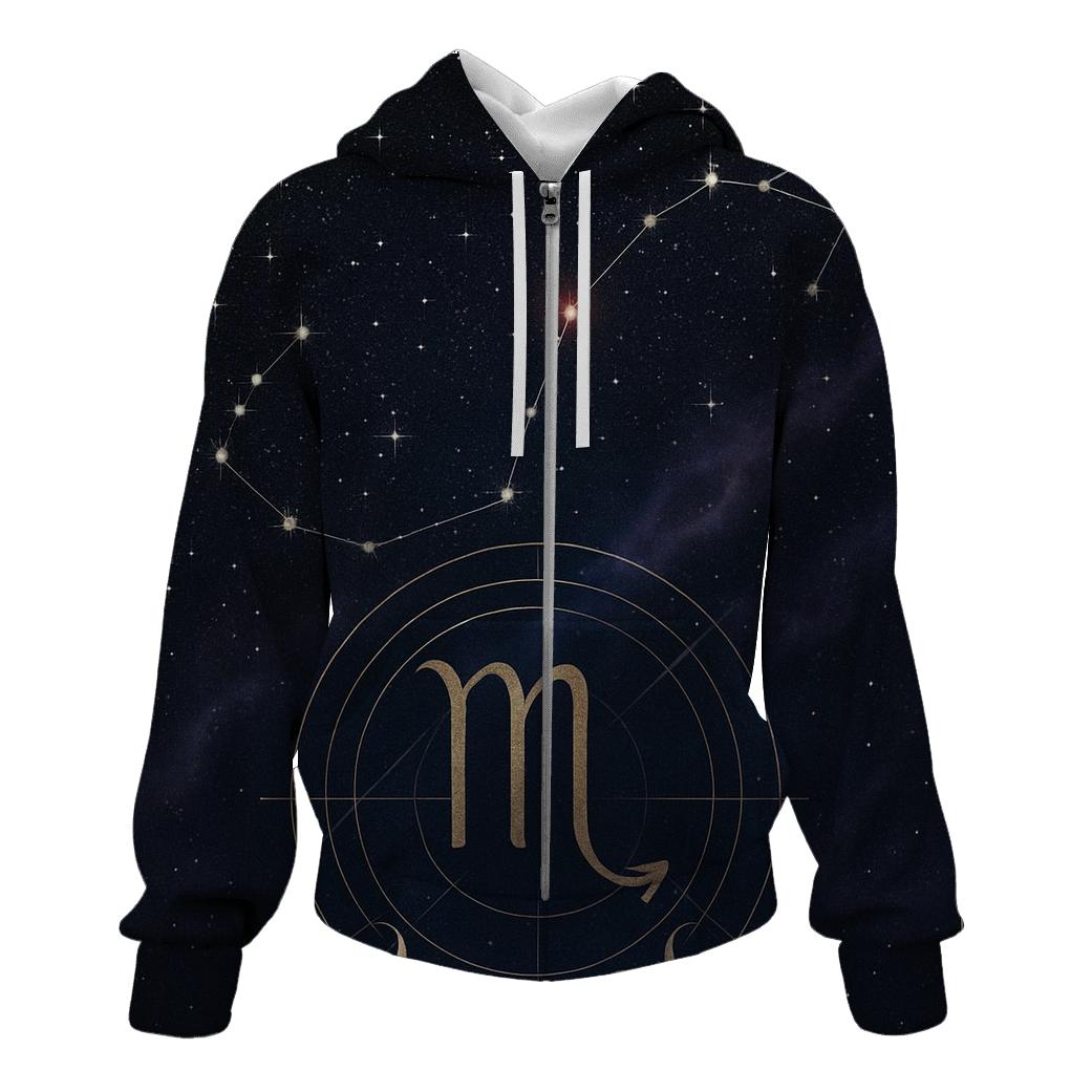 Scorpio Constellation And Lunar Alchemy Sigil custom hoodies