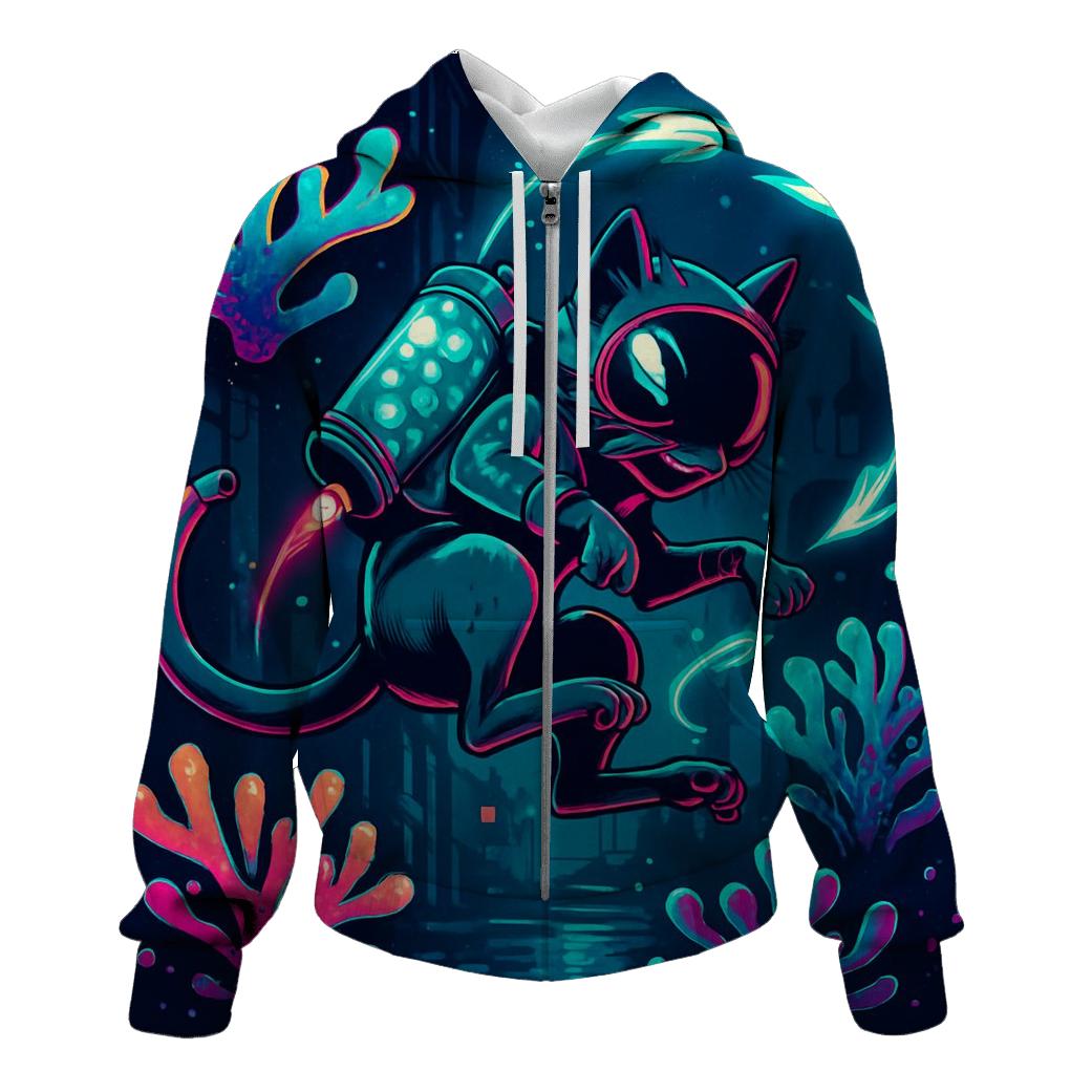 Coral Reef Jetpack Alley Cat hoodie designs
