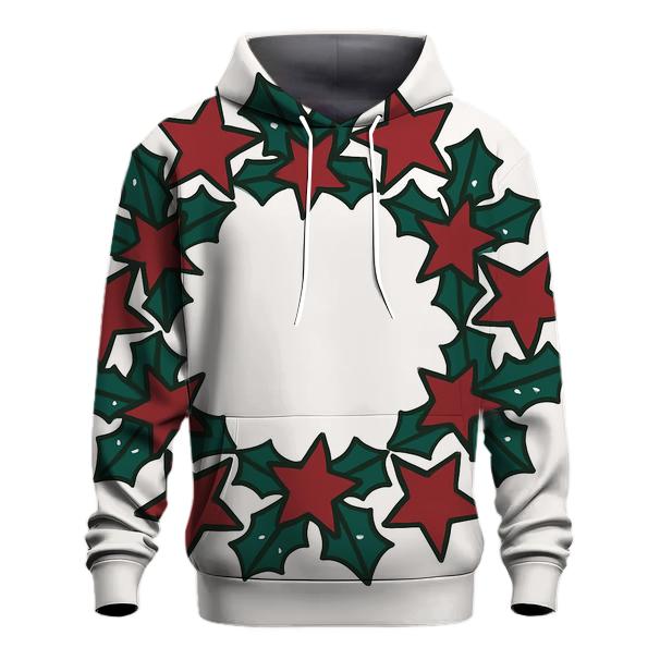 Holly Star Lattice Wreath hoodies fashion