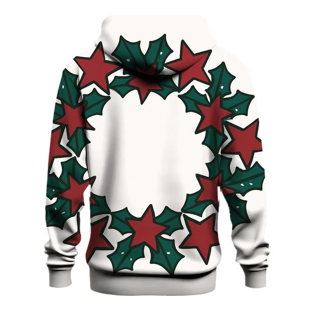 Holly Star Lattice Wreath hoodies fashion