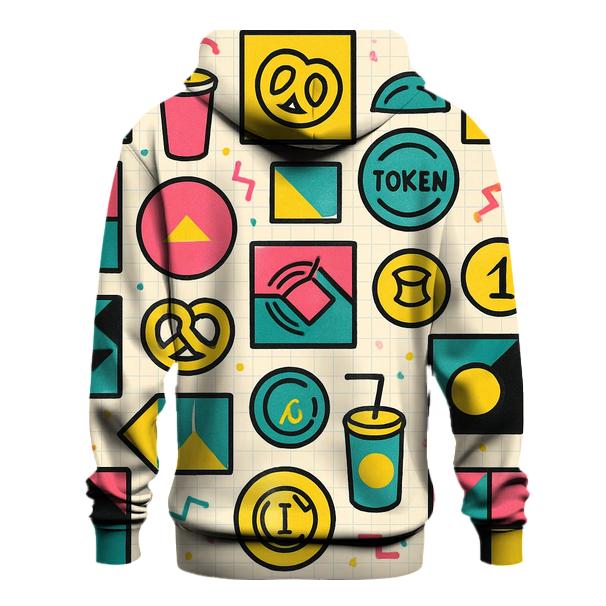 Mall Food Court Neon Tiles lightweight hoodies