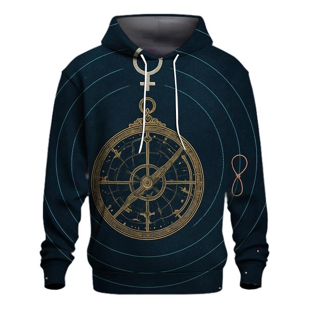 Retrograde Mercury Astrolabe Blueprint designer hoodies