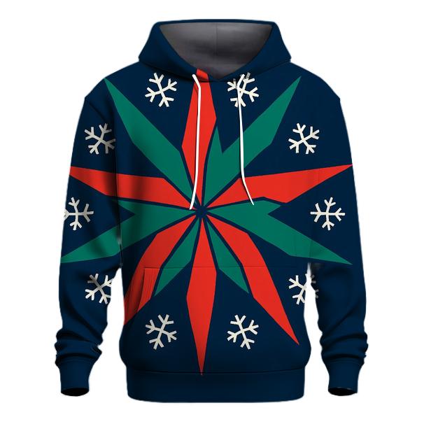 Snowflake Ribbon Starburst graphic hoodies