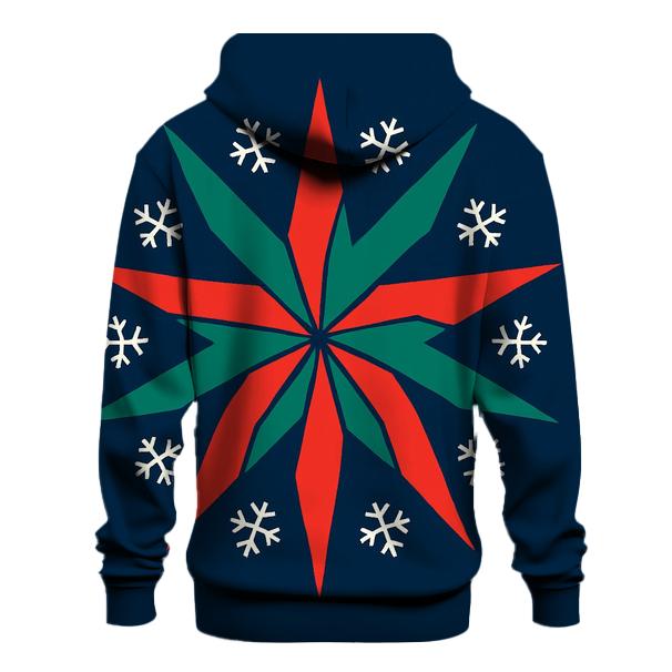 Snowflake Ribbon Starburst graphic hoodies