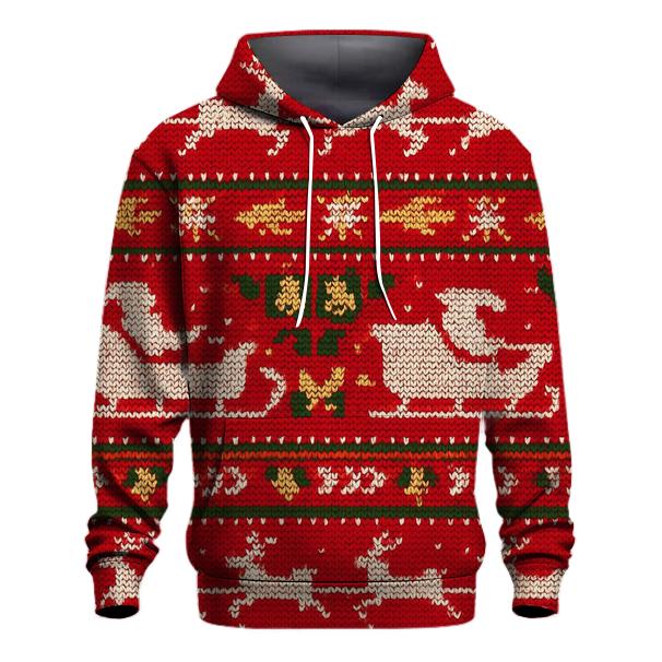Santa Sleigh Meteor Shower Bands Design lightweight hoodies