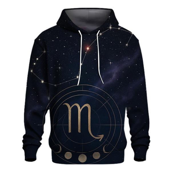 Scorpio Constellation And Lunar Alchemy Sigil designer hoodies