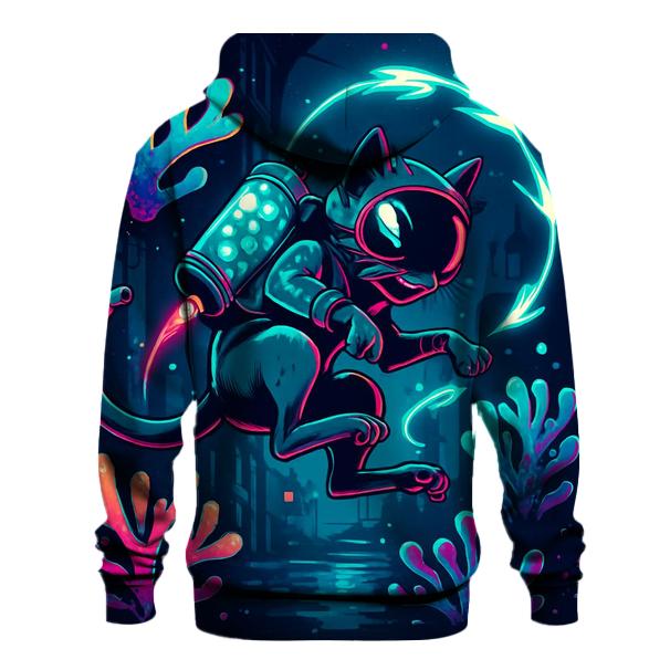Coral Reef Jetpack Alley Cat designer hoodies